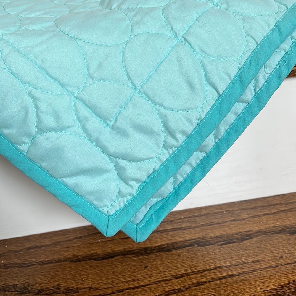 Aqua pastel quilted pillow sham